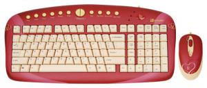 Клавиатура+мышь G-Cube GKSE-2728S, USB 12 доп клав.красный подарочный