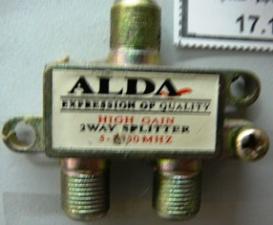 Разветвитель антенный 2TB ALDA метал с разъемами (5157)