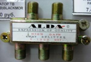 Разветвитель антенный 4TB ALDA метал(с F- разъемами)