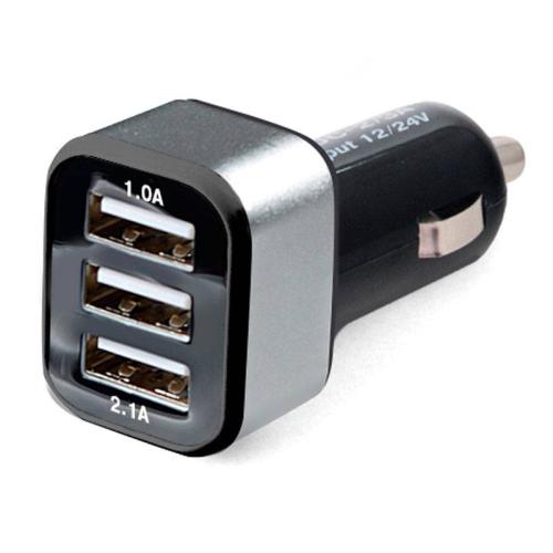 адаптер питания прикур 12/24 на 3 x USB)MYSTERY MUC3/3A