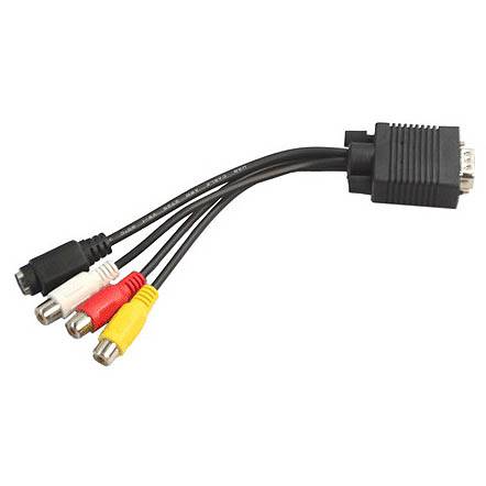 переходник VGA штекер-3 RCA гнезда-SVHS 4pin гнедзо L:0,2м