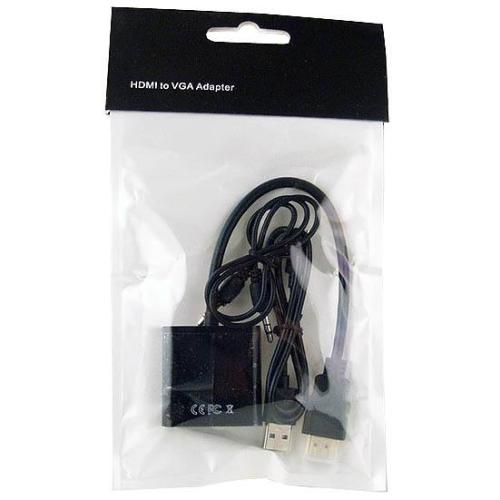 Переходник HDMI-VGA+AUX+V8(с питанием)