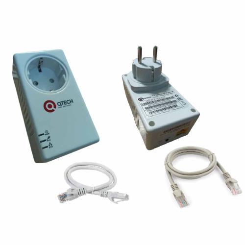 Комплект адаптеров Powerline QTECH QPLA-200V (2шт.)