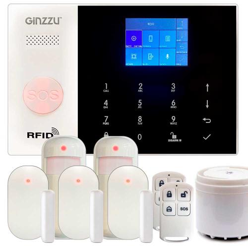 Охранный комплекс HS-K04W GSM/WIFI,2датч.движения,3датч.двери,2пульта,сирена