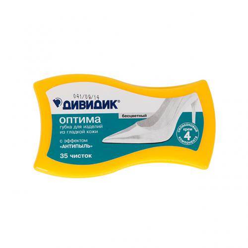 Губка д/обуви Дивидик Оптима бесцвет*80
