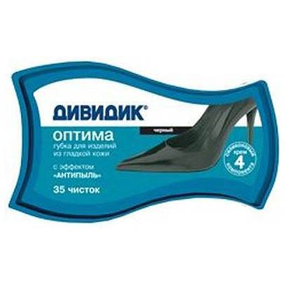 Губка д/обуви Дивидик Оптима черн*80