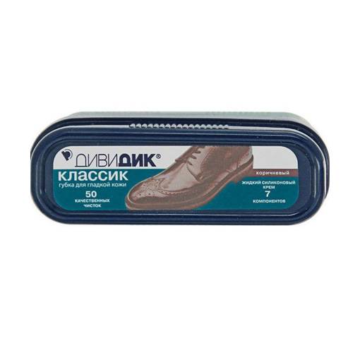 Губка д/обуви Дивидик Классик корич*80
