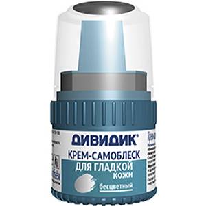 Крем д/обуви Дивидик самоблеск бесцв. с намазк плас б 55мл