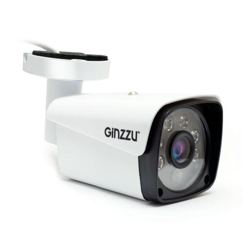 Видеокамера GINZZU HID-2302A IP 2.0Mp, 3.6mm,POE,IR 30м,IP67,купольная,мет.