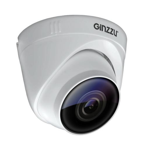 Видеокамера GINZZU HWB-2301A IP 2.0Mp, 3.6mm,IR 20м,IP66,купольная,пласт.