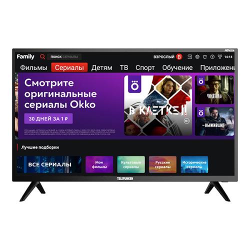 тв TELEFUNKEN TF LED32S90T2S Smart TV встроенный ресивер циф