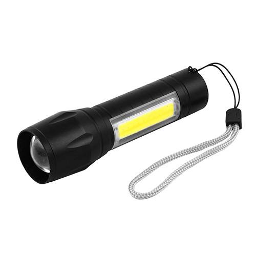 фонарь аккумуляторный 1 светод.511(521)BL 1мощн.,акк+micro USB шнур,zoom,кейс