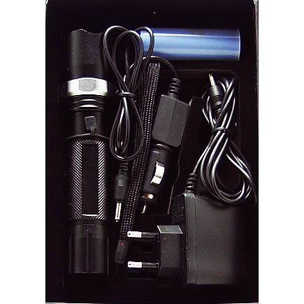 фонарь аккумуляторный 1 светод. +ЗУ 5000-180000W 8626  USB zoom
