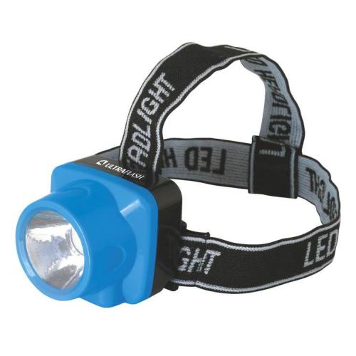 Фонарь ULTRAFLASH LED 5374 1LED, налобный, аккум, 1режим,пластик