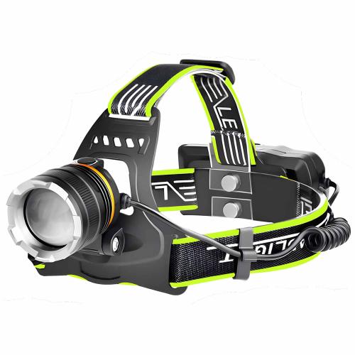 Фонарь акк налобный HT-288-GT100 1 ярк.,2 акк.+microUSB,бесконтактный,zoom