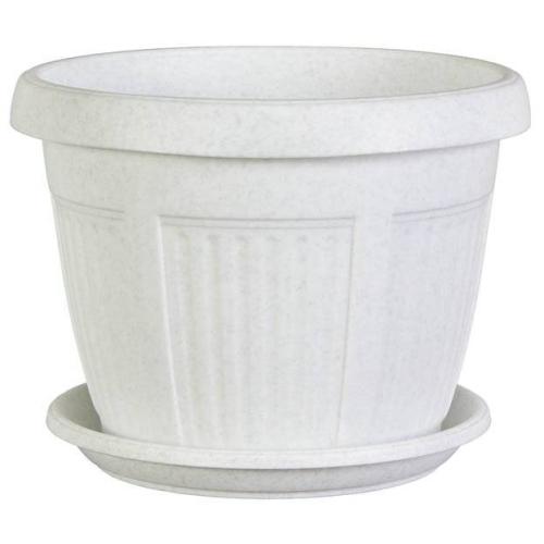 Горшок для цветов с поддоном Мадера 2,5 л (белый) М1418