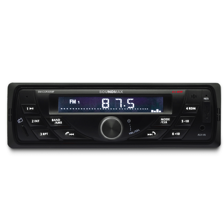 Автомагнитола SOUNDMAX-3058F 4x40Вт,MP3, USB, SD, Bluetooth