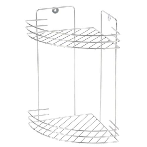 Полка угловая 2-х ярусная Vento 19*19*30см хром 310846