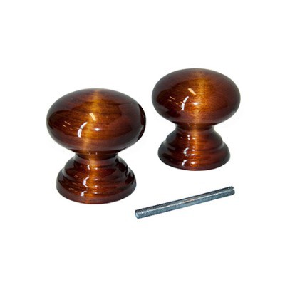 Ручка кнопка Й-Ола дверная Красное дерево круглая 12889