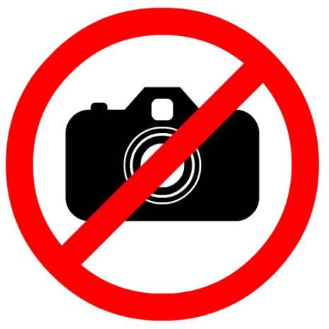 знак запрещающий Фотосьемка запрещена 150*150мм REXANT 56-0043