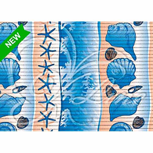 коврик мерный Vilina 0,65x15м V18C синие ракушки/камни 67160 67790/114049
