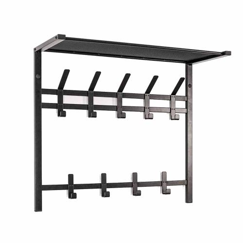 Вешалка настенная с полкой 2-х ярусная "Торонто 22" hanger with shelf (ВСПТ22 Ч)