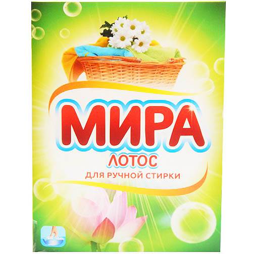 СМС (стиральный порошок) МИРА Лотос ручная стирка 400-450г ПС0151
