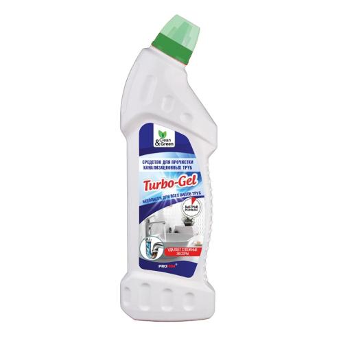 средство для канализации Turbo-Gel (щелочное) 750мл Clean&Green 8073