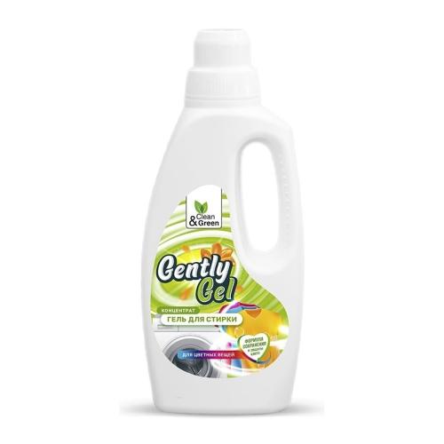 СМС (жидкое средство) гель-концентрат Gently Gel 1л для цветн.тканей Clean&Green 8183