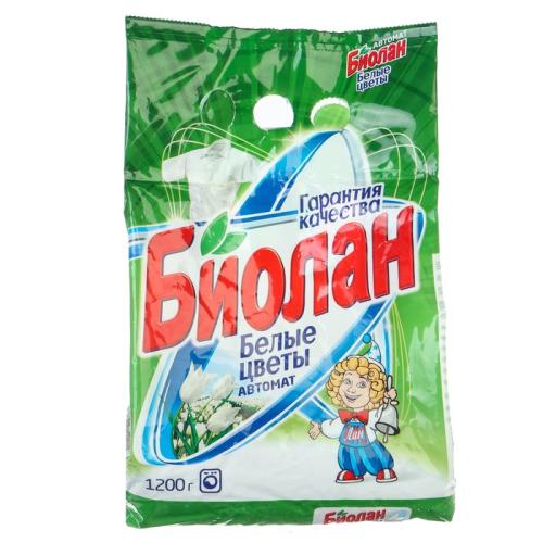 СМС (стиральный порошок) БИОЛАН Белые цветы 1,2кг