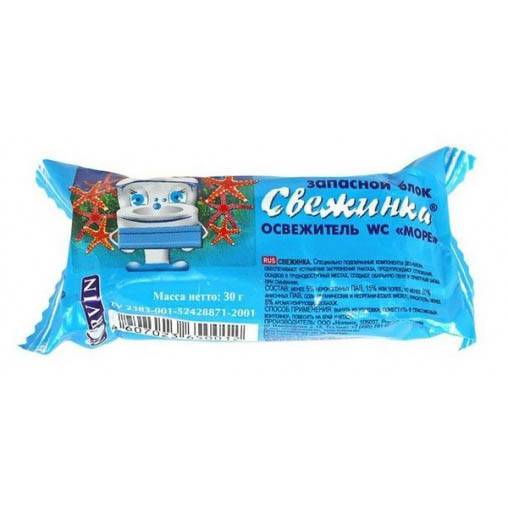 Освежитель д/унитаза СВЕЖИНКА Море зап.блок 30гр