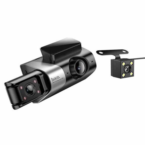 Видеорегистратор HOCO DI64 WI-FI 4",micro SD,2 камеры+камера заднего вида