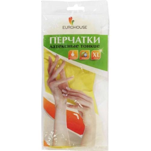 перчатки латексные тонкие ЕвроХаус р.XL 3697