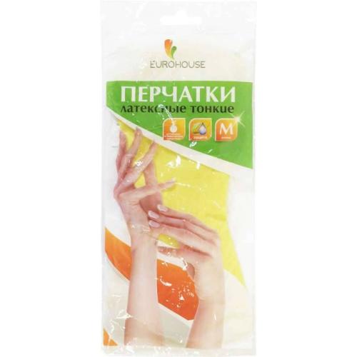 перчатки латексные тонкие ЕвроХаус р.M 3694