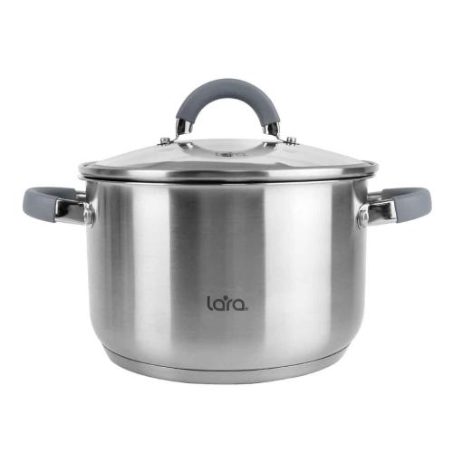 Кастрюля LARA Калипсо LR02-275 22х13,5см 5,1л,капс. дно,силикон