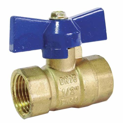 Кран шаровый RM-L латунь 1/2" бабочка гайка-гайка 48680