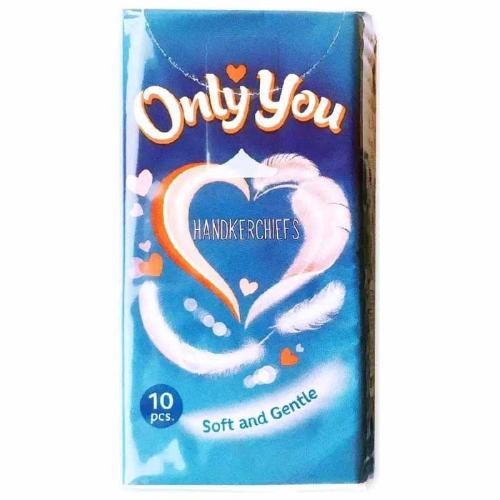 Платочки носовые бумажные "Only You" 2сл. (10х10) 15205