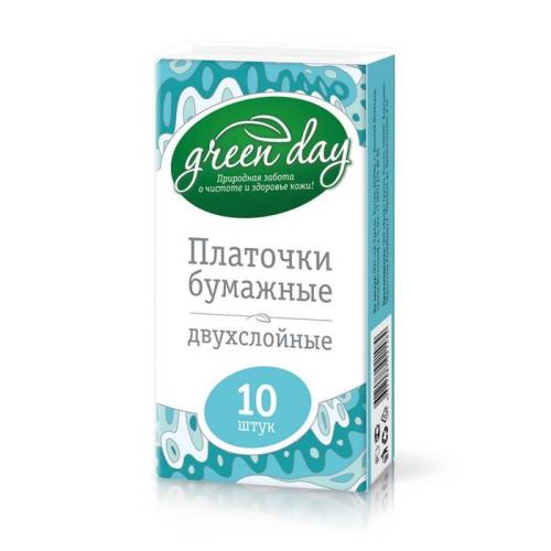 Платочки носовые бумажные Green Day 2сл. 10шт
