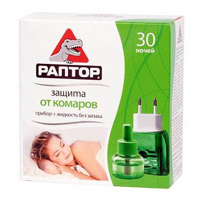 РАПТОР комплект прибор+жидкость от комаров 30 ночей