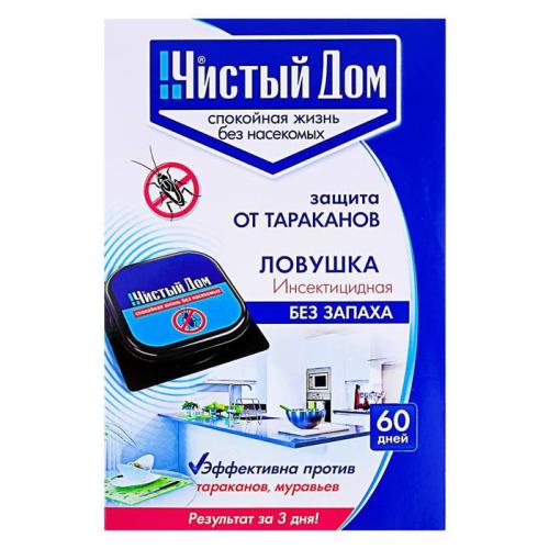 ловушка Чистый дом приманка от тараканов 6шт футл.
