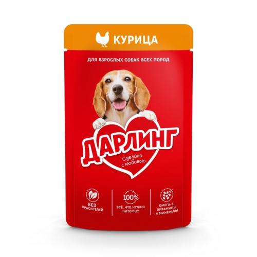 влажн.корм для собак Дарлинг Курица 75г 12557593
