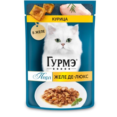 влажн.корм для кошек GOURMET ПЕРЛ Курица в соусе де-Люкс 75г 12486926