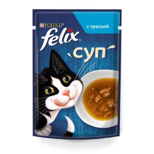 влажн.корм для кошек FELIX Суп Треска 48г 12522616
