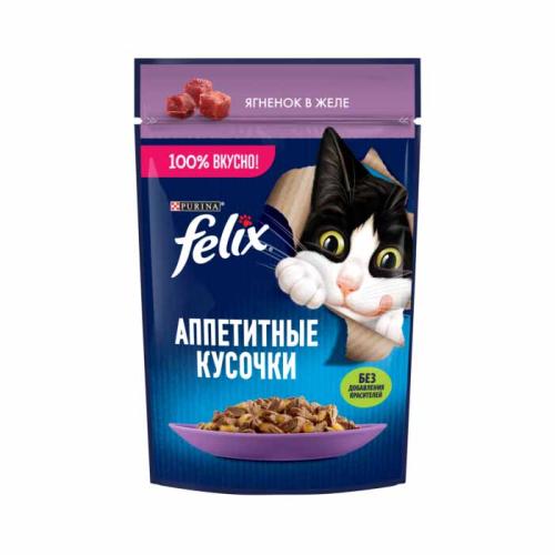 влажн.корм для кошек FELIX Аппетитные кусочки Ягненок 75г 12512756