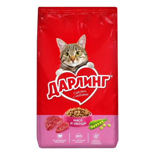 сухой корм для кошек Дарлинг Мясо/овощи 1,75кг 12558793