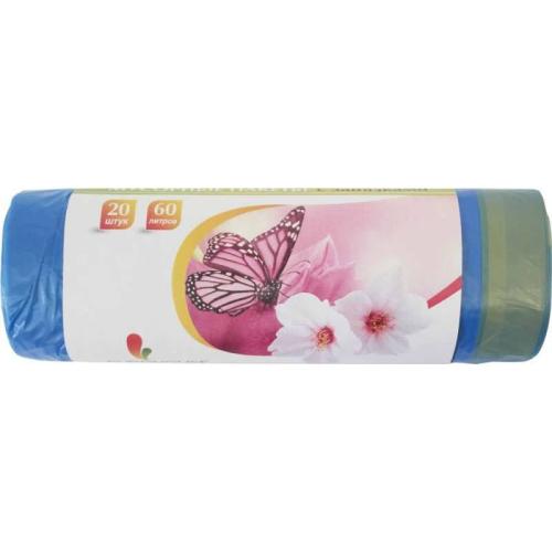 мешки для мусора с завязками 60л 20шт 3626