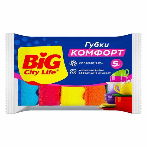 губка для посуды Big City Комфорт 5шт 5902