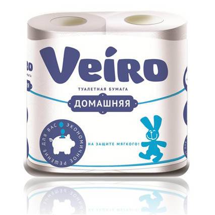 туалетная бумага Linia Veiro Домашняя 2-х сл Белая ТБ24NN(4шт)