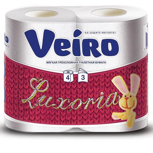 туалетная бумага Veiro LUXORIA 3-х сл 5C34OM(4шт)