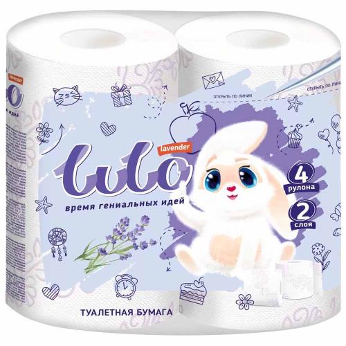 Туалетная бумага LU LO 2-х слойная Lavender (4шт)